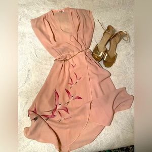 Vintage Niki Sheer 70’s 80’s Bird Print Dress M